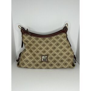 Dooney & Bourke Handbag Small East/West Slouch Brown Monogram Small Purse‎